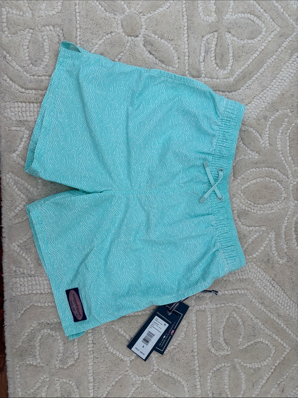 Vineyard Vines Women's Aqua Wave Print Bermuda Shorts